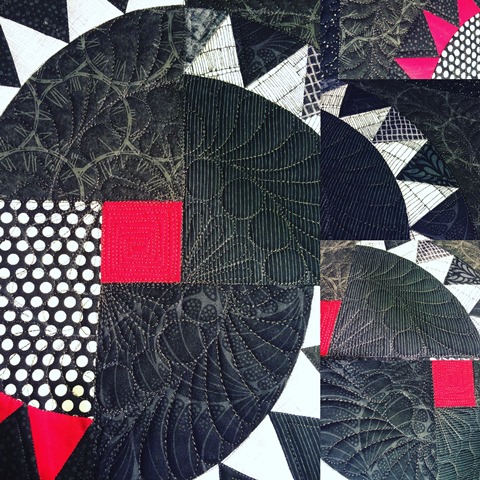 Assemblage of the quilted blocks
