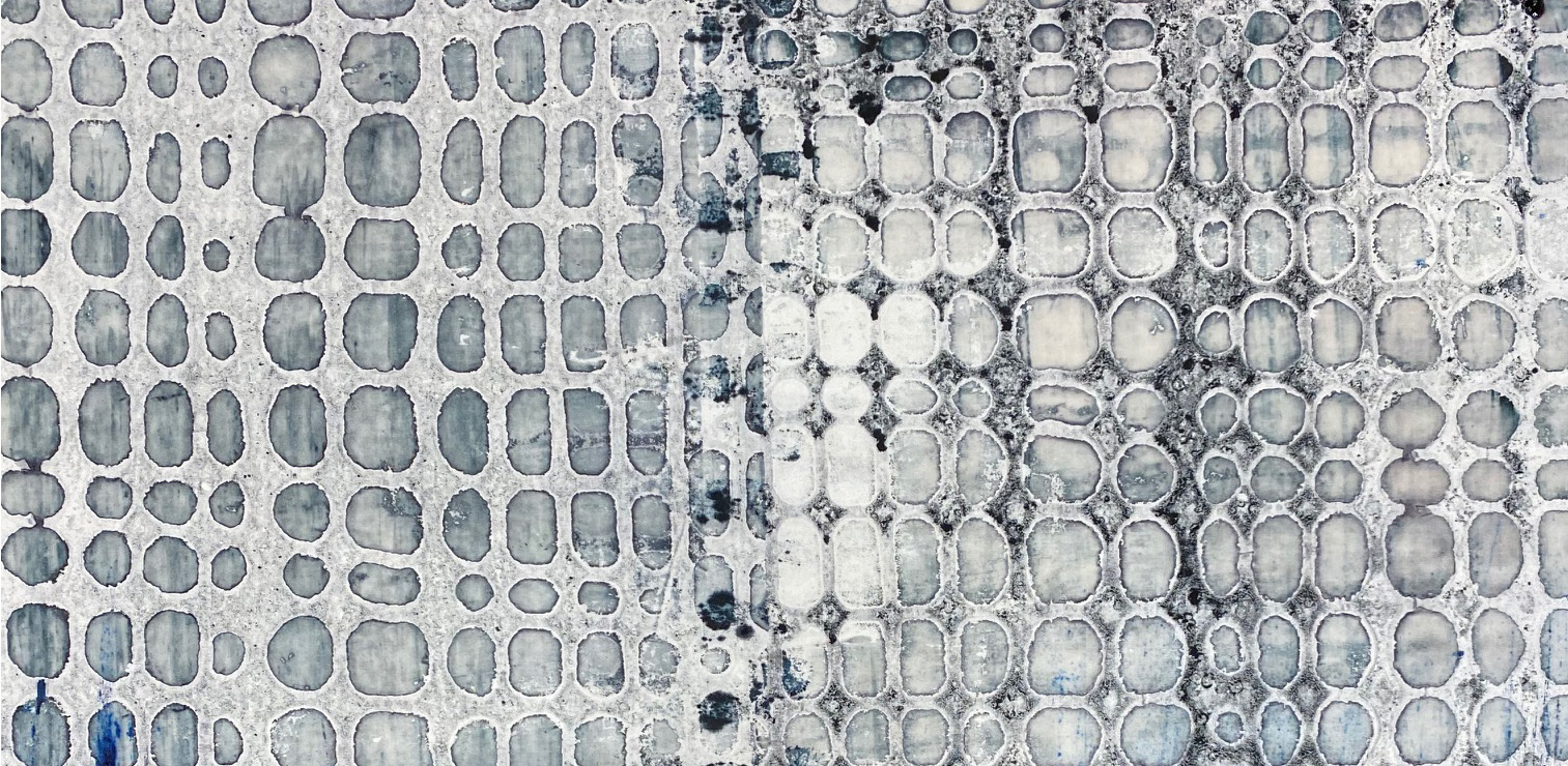 deconstructed screen printing, thickened procion dyes
