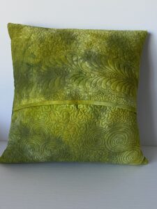 Pillow - 14", hand-painted, dyed, fmq