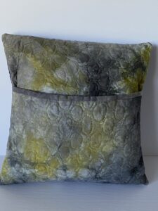 Pillow - 12", hand-painted, dyed, fmq