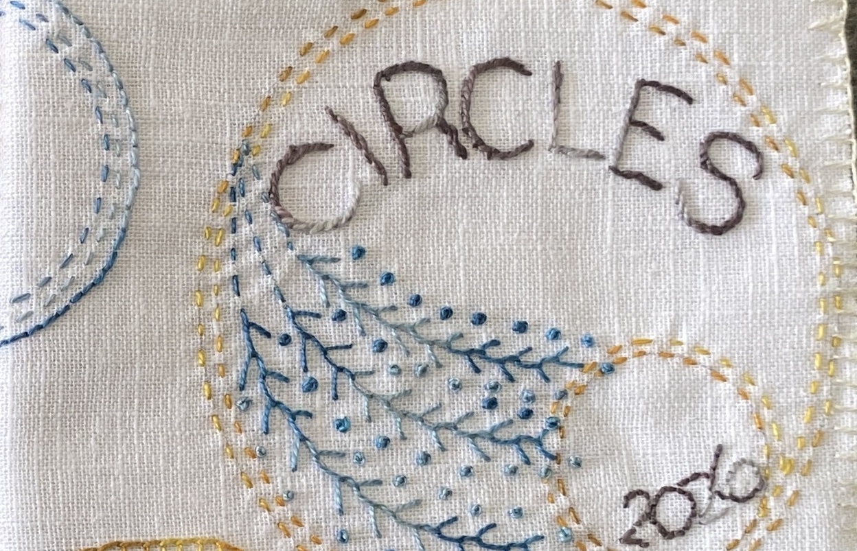 detail of the back cover of the circles book to use as a featured image